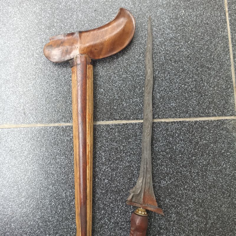 Keris Panimbal Pamor Miring Nogo Rangsang Original Sepuh Kuno
