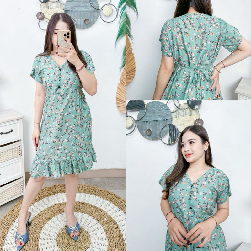 DASTER MAHALINI PENDEK // Dress Mahalini // Daster Bali Pendek // Daster Rayon // Daster Kancing // 