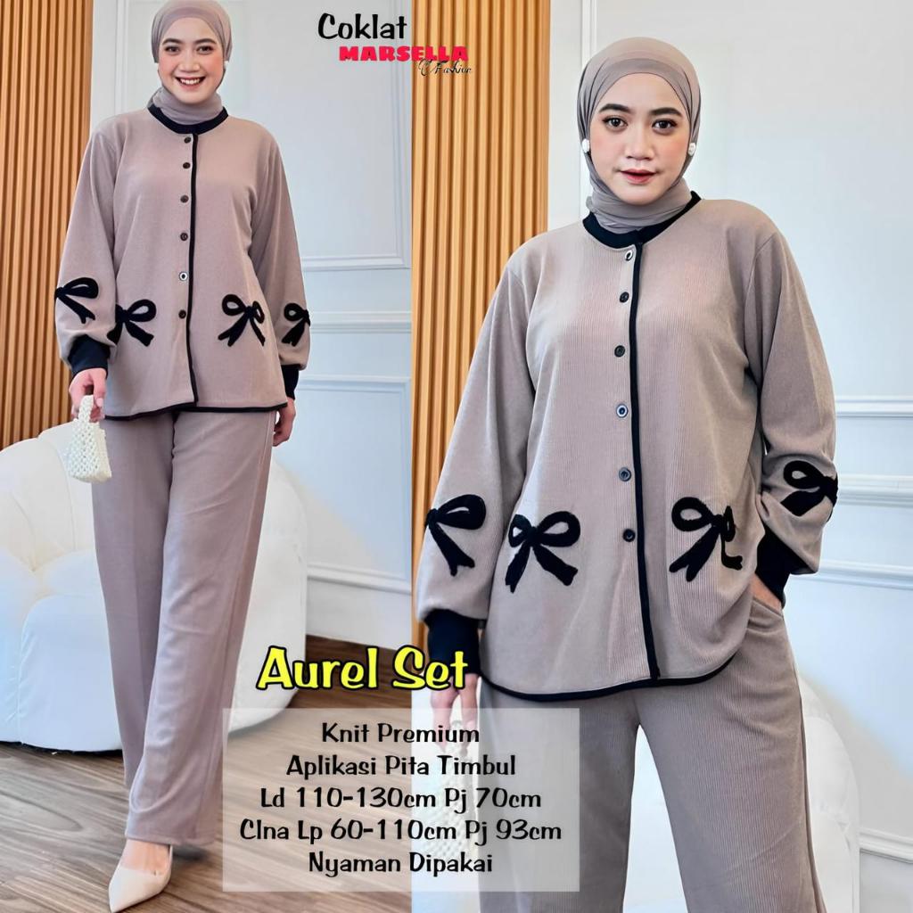 Aurel Set Knit Premium Setelan Wanita Betseller By Marsella