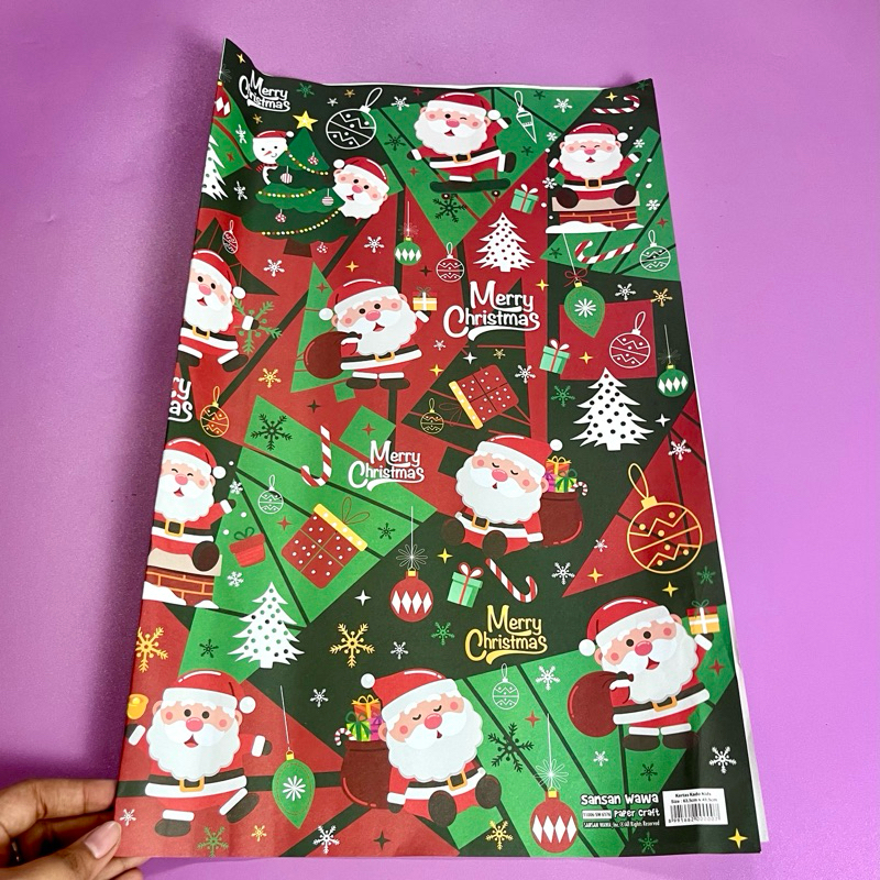 

Kertas kado motif NATAL CHRISTMAST PATERN PAPER WRAPPING KERTAS KADO SANSAN WAWA / SANWA NATAL MERRY CHRISTMAS ecofootwear.id