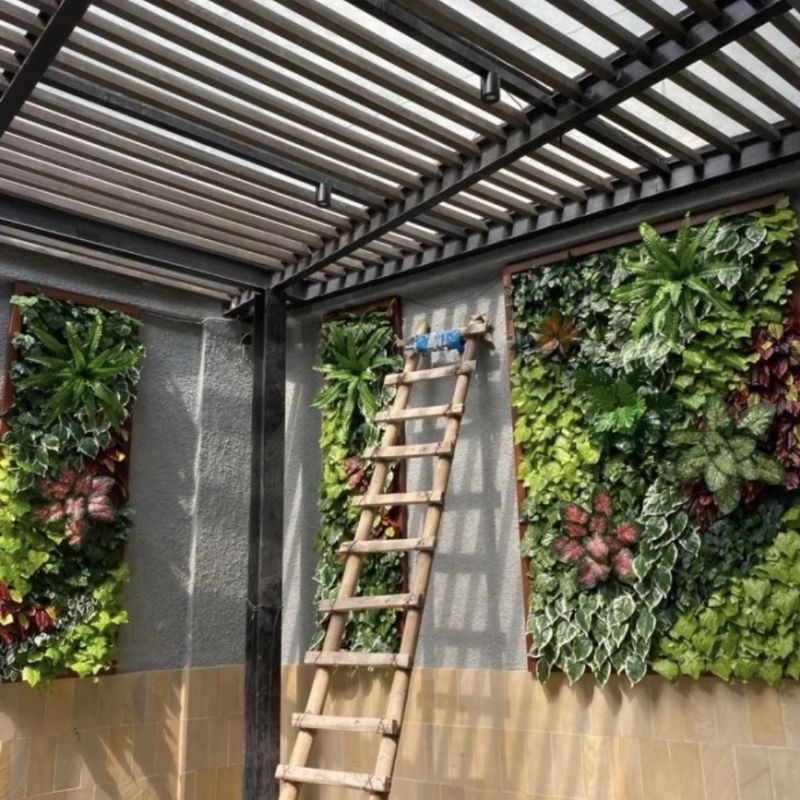 Dekorasi Dinding Vertical Garden Sintetis || Hiasan Dinding Vertical Garden Sintetis