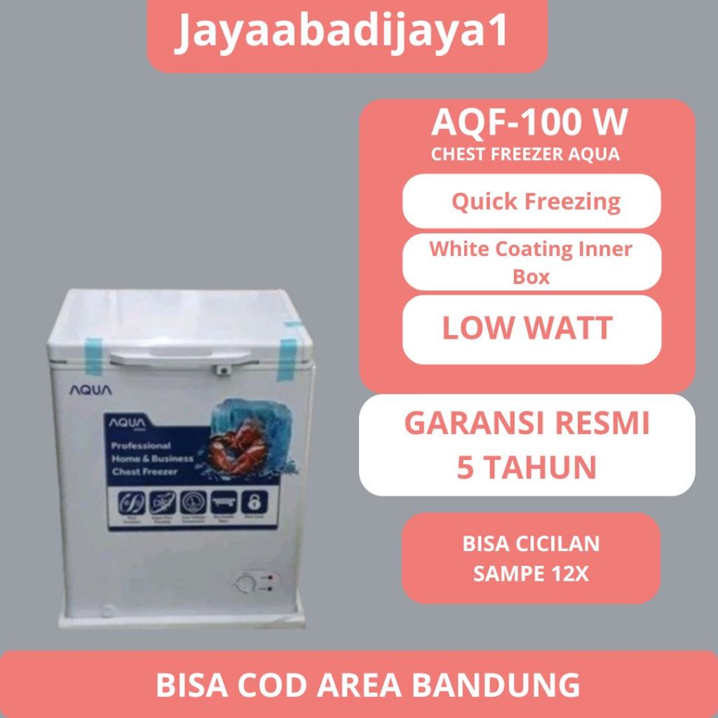 Aqua Chest Freezer AQF-100(W) / AQF 100 W (100 Liter)