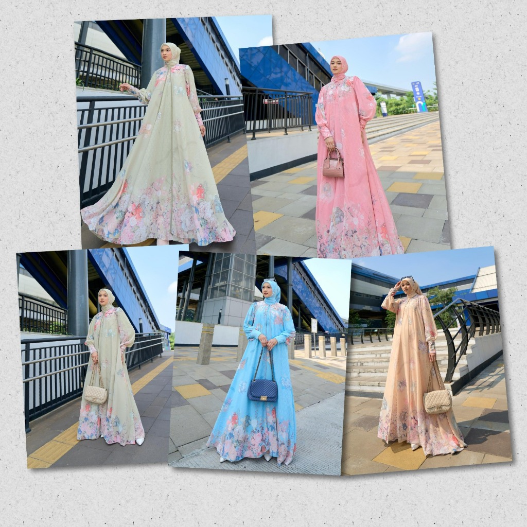 ORIGINAL Gamis Syari  KANAYA SET BY ELDEENA - NAURA RHYN Realpic 100% ORI