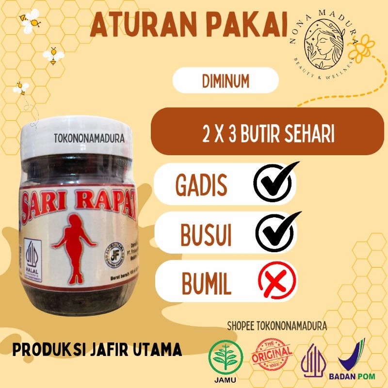 TOKO NONA MADURA JAMU SARI RAPAT JAMU SARI RAPET JAMU FIRDAUS JAMU KEPUTIHAN BERLEBIH PEMBERSIH KEWA
