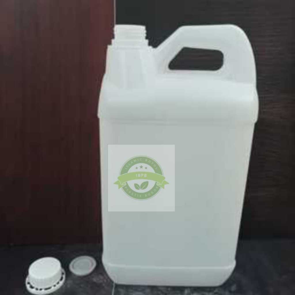 Jerigen 5 Liter Segel / Jerigen Plastik 5 Liter/ Jerigen Minyak 5 Liter,  Warna Putih Doff dan Trans