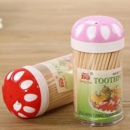 Tusuk Gigi Bambu tabung Refill / Pembersih Gigi Bambu / Tusuk gigi bambu toothpick