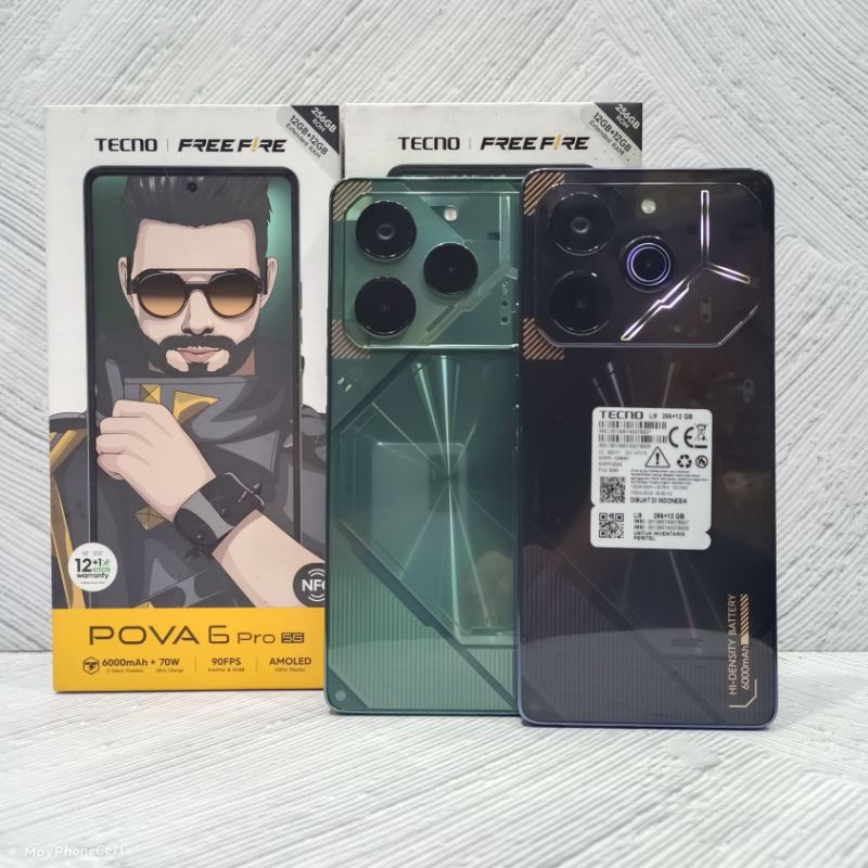 Tecno Pova 6 Pro 5G 12/256 GB Handphone Second Bekas Fullset