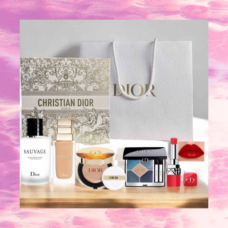 

Dior Gift Set Full Size isi 5item + Hard Box Christmas & Paper bag