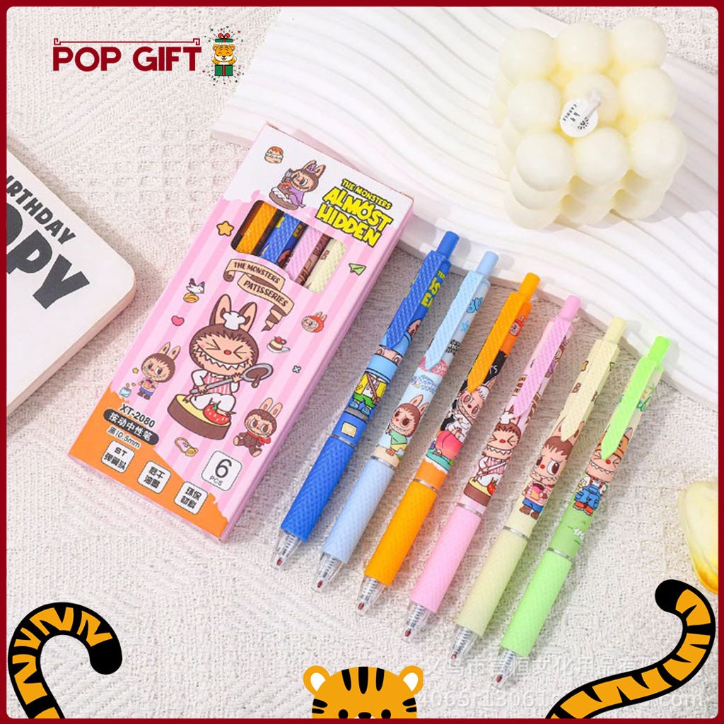 

PG Pulpen Gel Karakter Ball Pen Cartoon Pena Tinta Hitam 0.5mm Alat Tulis Anak Labubu Sanrio AT42