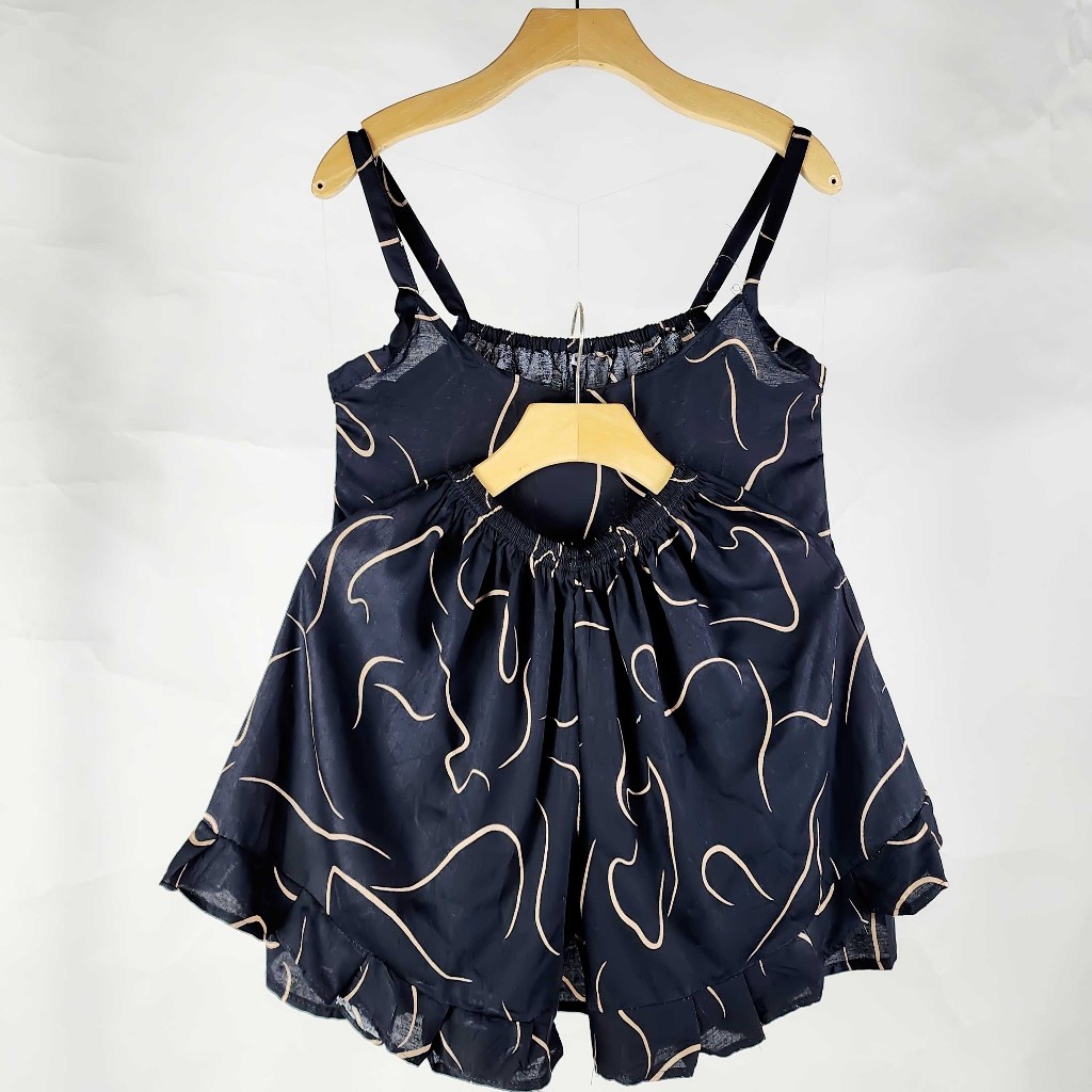 Setelan Tanktop Pendek Susun XL