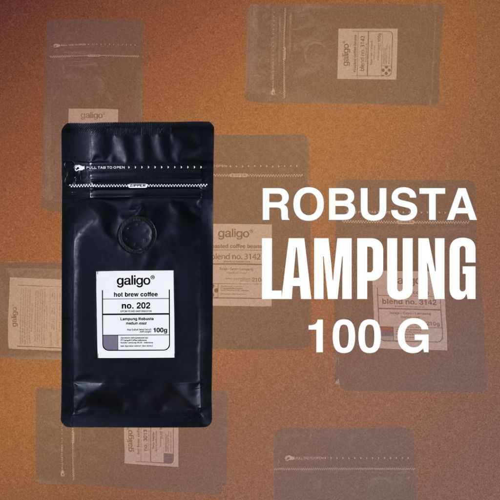 

Kopi Bubuk Robusta Lampung Asli/ Premium 100g (Galigo Coffee)