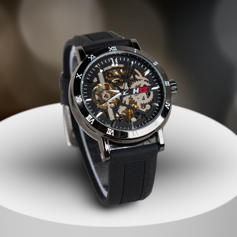 HRZ MATIC ( AUTOMATIC) OTOMATIS JAM TANGAN PRIA ORIGINAL 100% BERGARANSI  DIKIRIM MENGGUNAKAN BOX DA