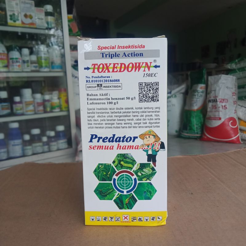 Insektisida Toxedown 150EC 250ml (Emmamectin Benzoat 50g/l + Lufenuron 100g/l)