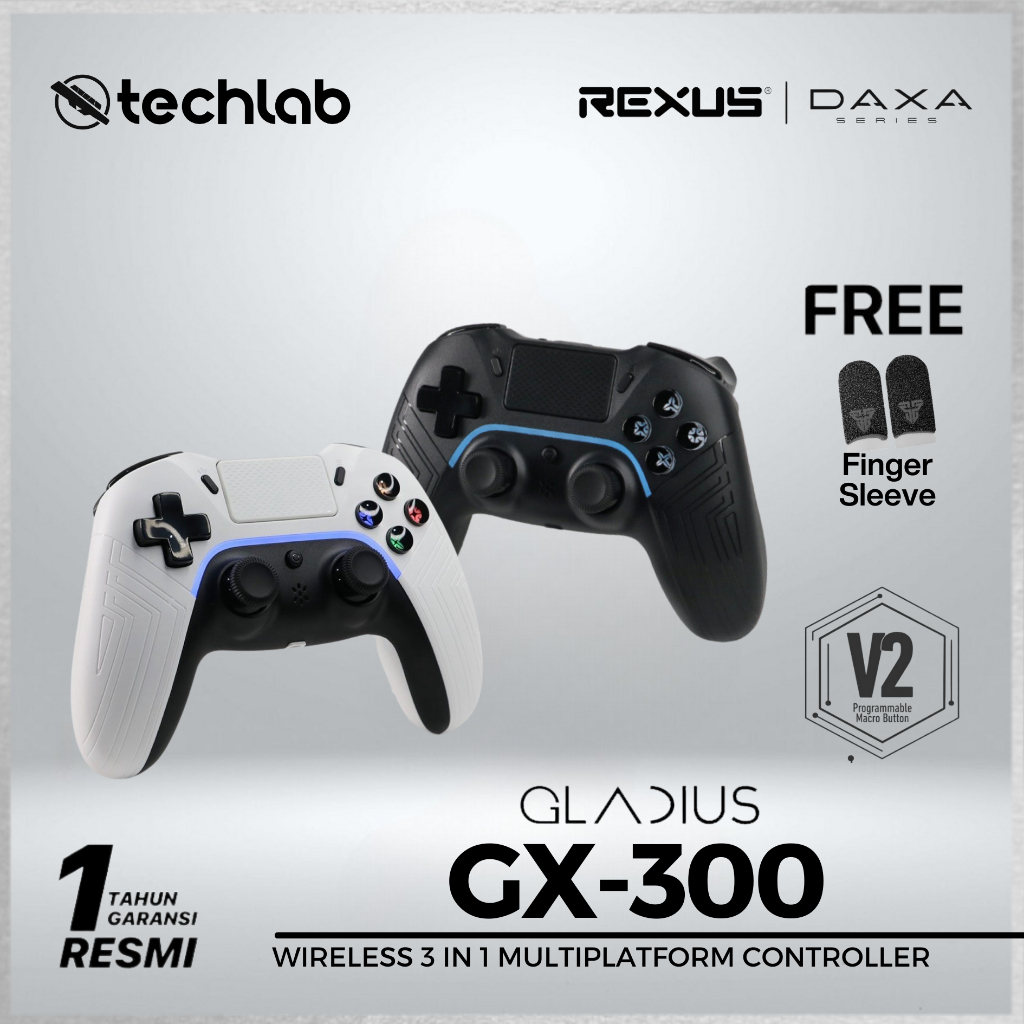 Rexus GX300 / GX-300 V2 Hall Effect Wireless Bluetooth Gamepad Joystick