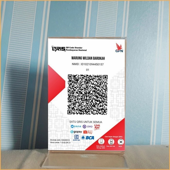 

AKRILIK TEMPAT BROSUR A5 / ACRYLIC/ TENT HOLDER / TENT CARD ACRYLIC DISPLAY/ TEMPAT QRIS/ BARCODE