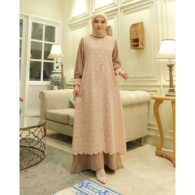 GAMIS KATUN BORDIR MIX YORIS CREPE/GAMIS KATUN BORDIR PREMIUM