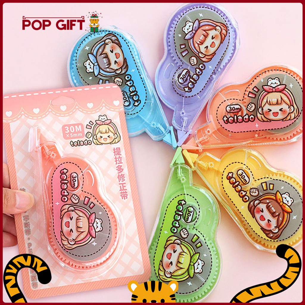 

PG Tipe Ex Dodogirl Corection Tape / Tipe X Roll Menghapus Tulisan Correction Tape Karakter TLD127