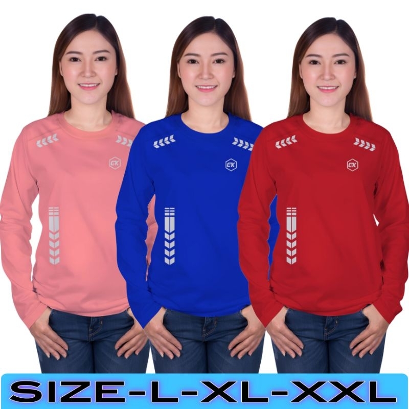 Baju Atau Kaos Olahraga Wanita Lengan Panjang Hijab Sport Premium Kaos Training running Lengan Panja