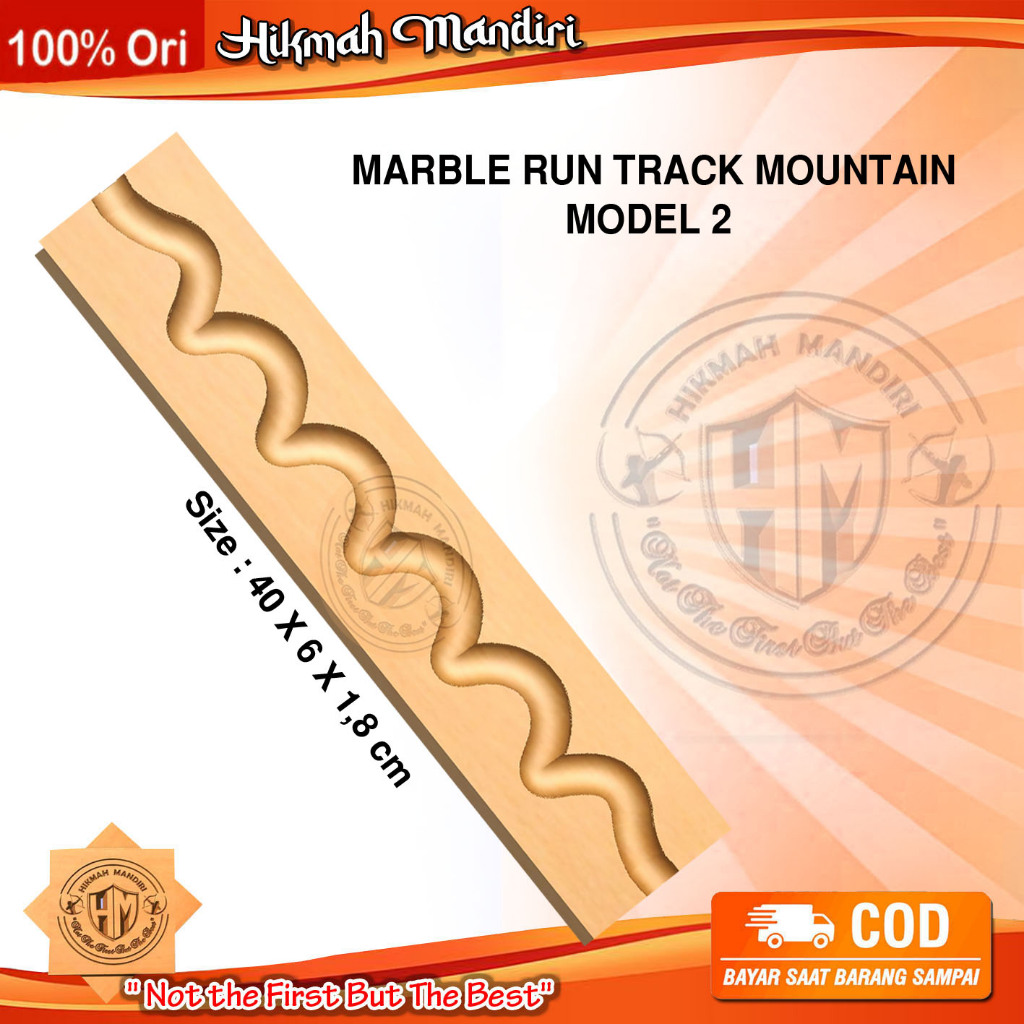 Hikmah Mandiri M2 - ASMR Marble Run Race Lintasan Balap Kelereng Edu Game Kayu Seri 2