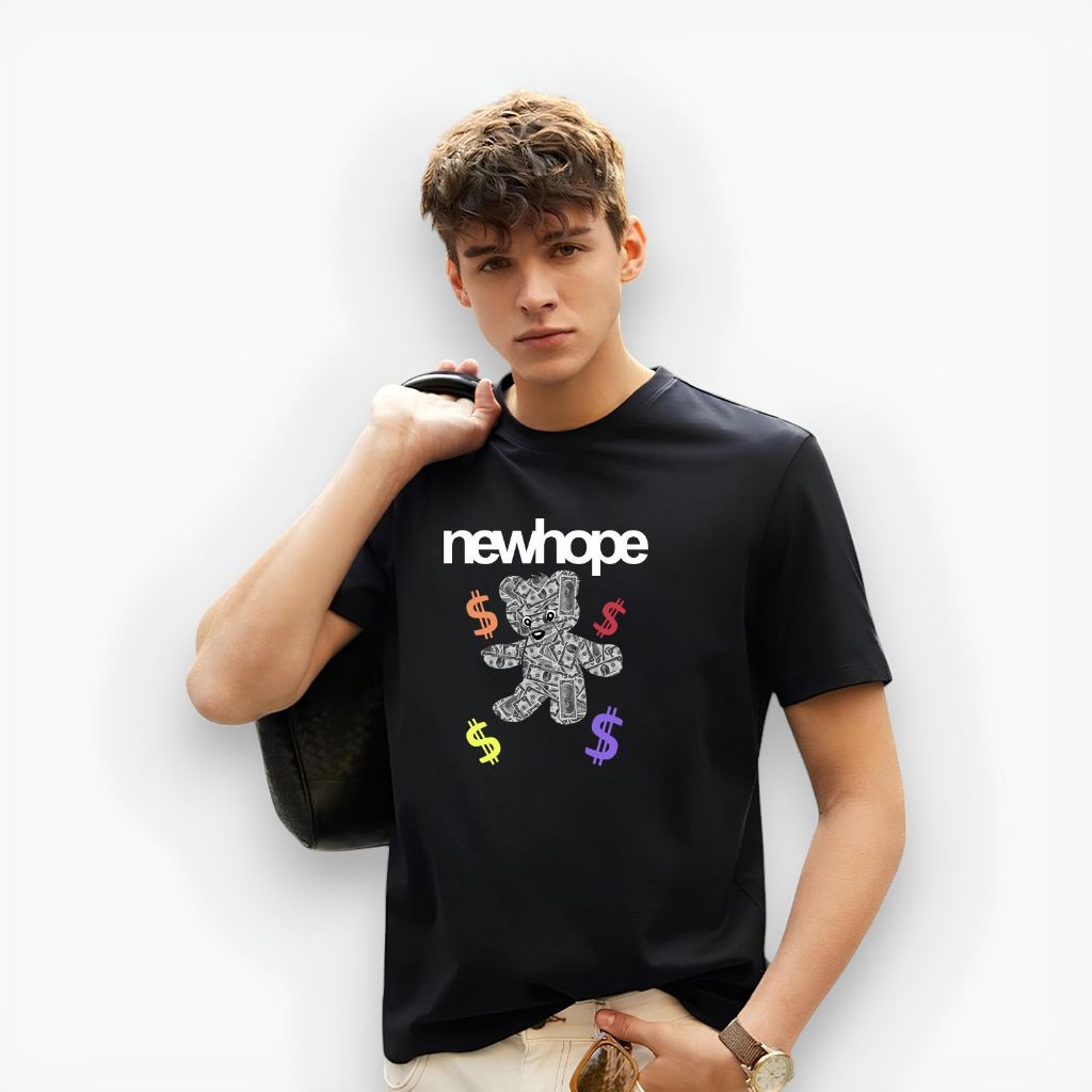 NEWSMITH KAOS PRIA LENGAN PENDEK GAMBAR BERUANG NEWHOPE