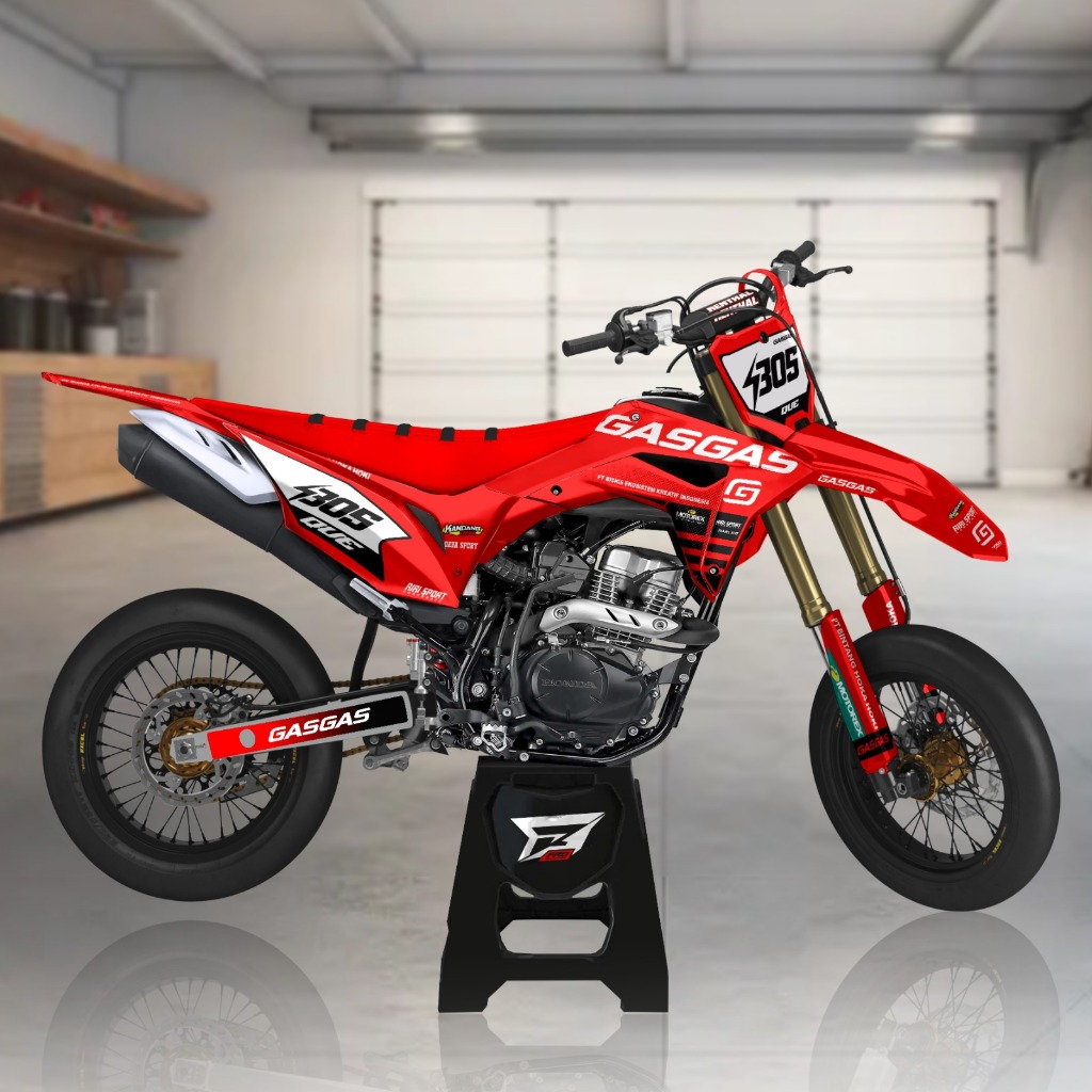 Decals CRF motif gasgas Stiker Motor Custom Bebas Design