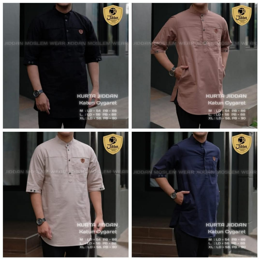BAJU KURTAH, BAJU MUSLIM, KOKO PAKISTAN, Kurtah jiddan elegan, premium bahan cygaret, baju shalat