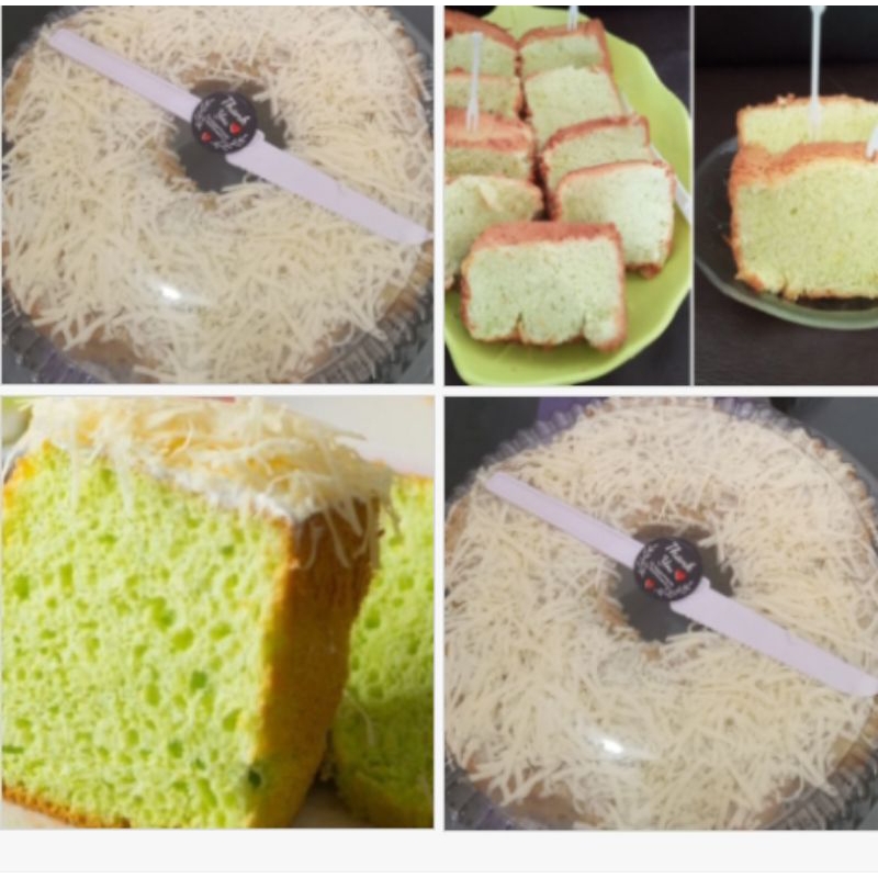

CHIFFON CAKE PANDAN TOPING KEJU MEDIUM
