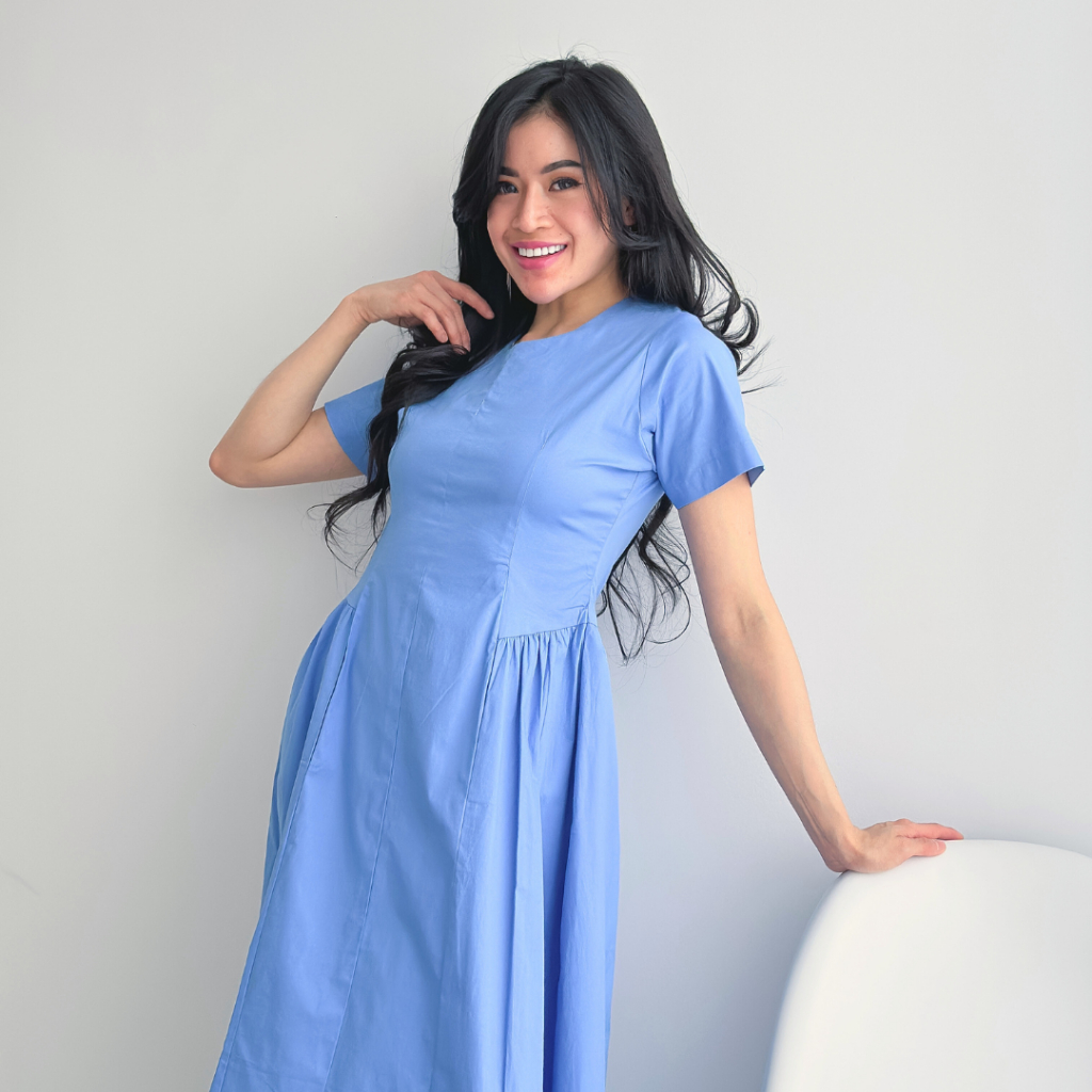 KANTI - CRESIA DRESS - dress poplin, korean dress, dress polos, casual dress, dress katun