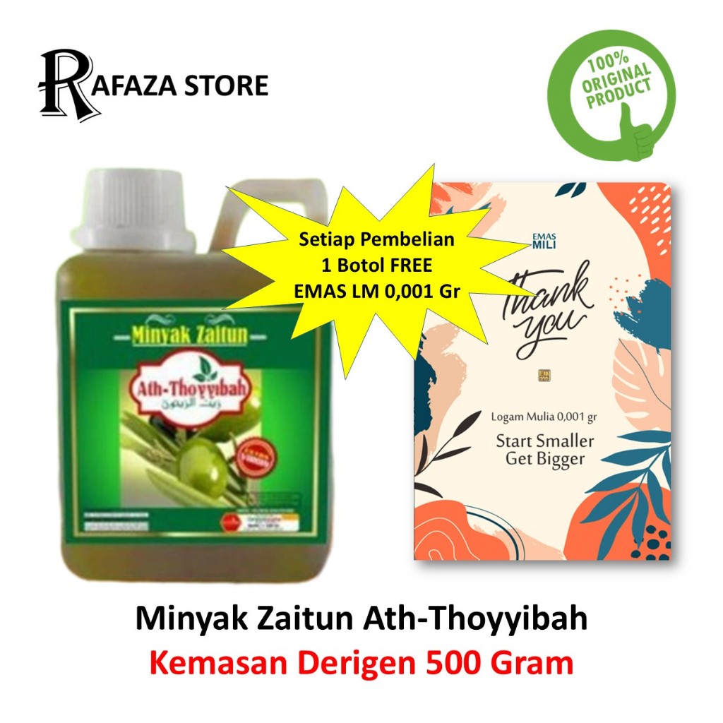 

Minyak Zaitun Ath-Thoyibah 500 Gram Extra Virgin Olive Oil Untuk Kesehatan dan Kecantikan