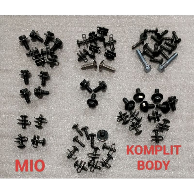 baut body Mio sporty lengkap / baut body Mio smile lengkap