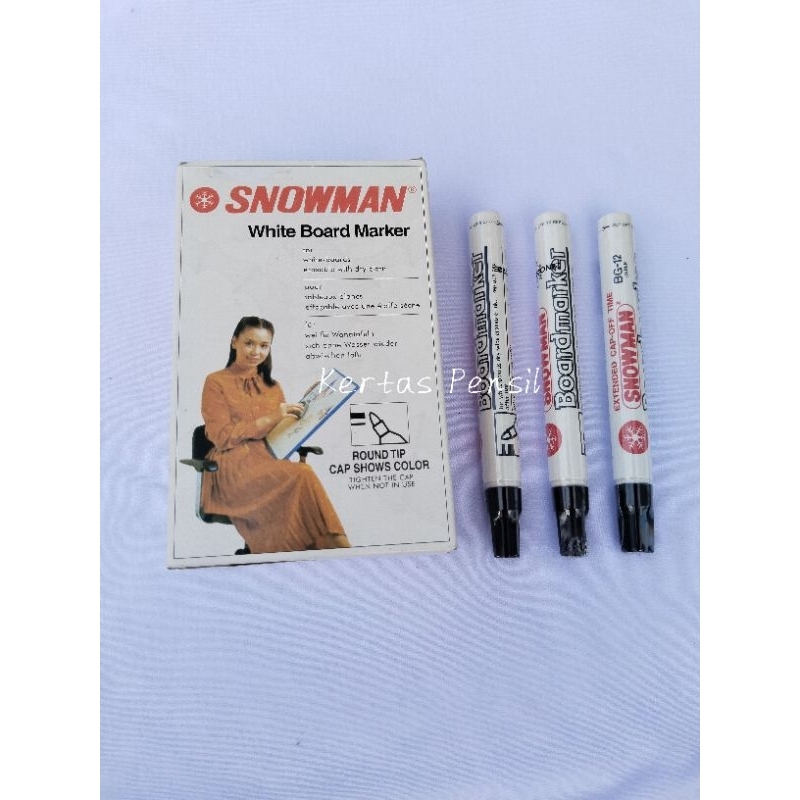 

White Board Marker Snowman BG-12 / Spidol White Board / Spidol Papan Tulis Putih