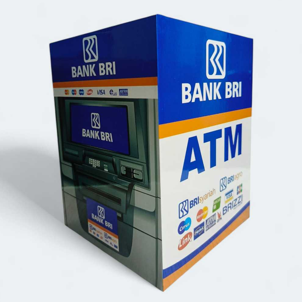 Celengan ATM Jumbo - Tabungan Uang - Celengan Kotak Kayu MDF - Ukuran 15x15x20 cm - Celengan Deawasa