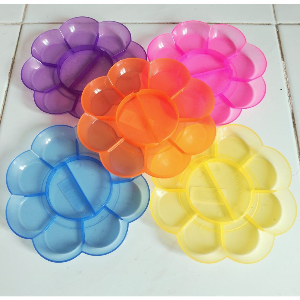 

Piring Cat air / Palet Cat Air / Piring Cat Air Bentuk Bunga/Harga 12 PCS