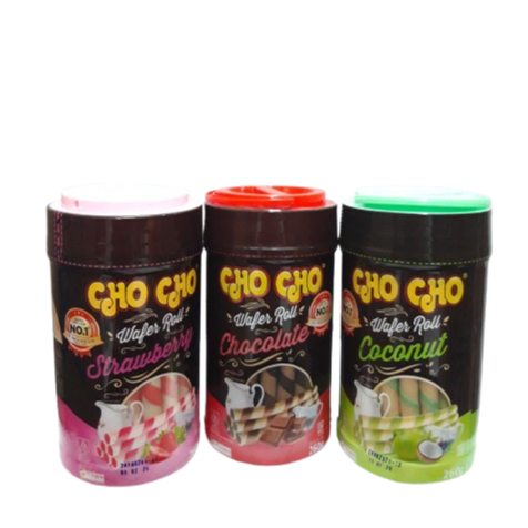 

ROTI KALENG CHO CHO WAFER ROLL 260g CHOCHO ASTOR/centraltrenggalek