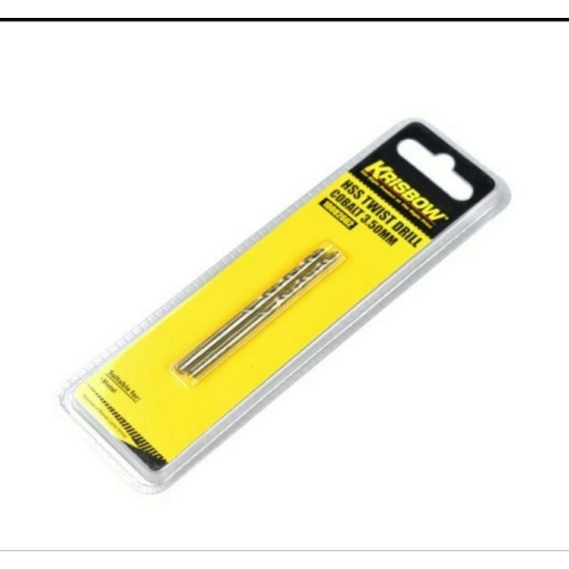 KRISBOW HSS TWIST DRILL COBALT 3.5 MM IRATD035 10082662