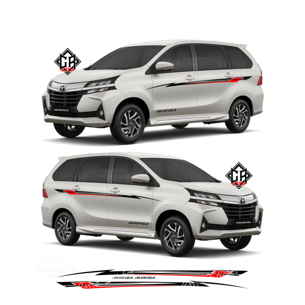 Sticker cutting list mobil stiker list body mobil Toyota avanza