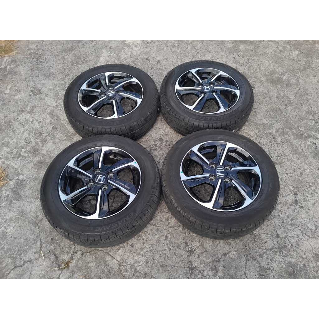VELG MOBIL ORI STD BRIO RING 14 LEBAR 5 PCD 4X100 ET50 + BAN DUNLOP 175/65R14 2024 AGYA AYLA SIGRA C