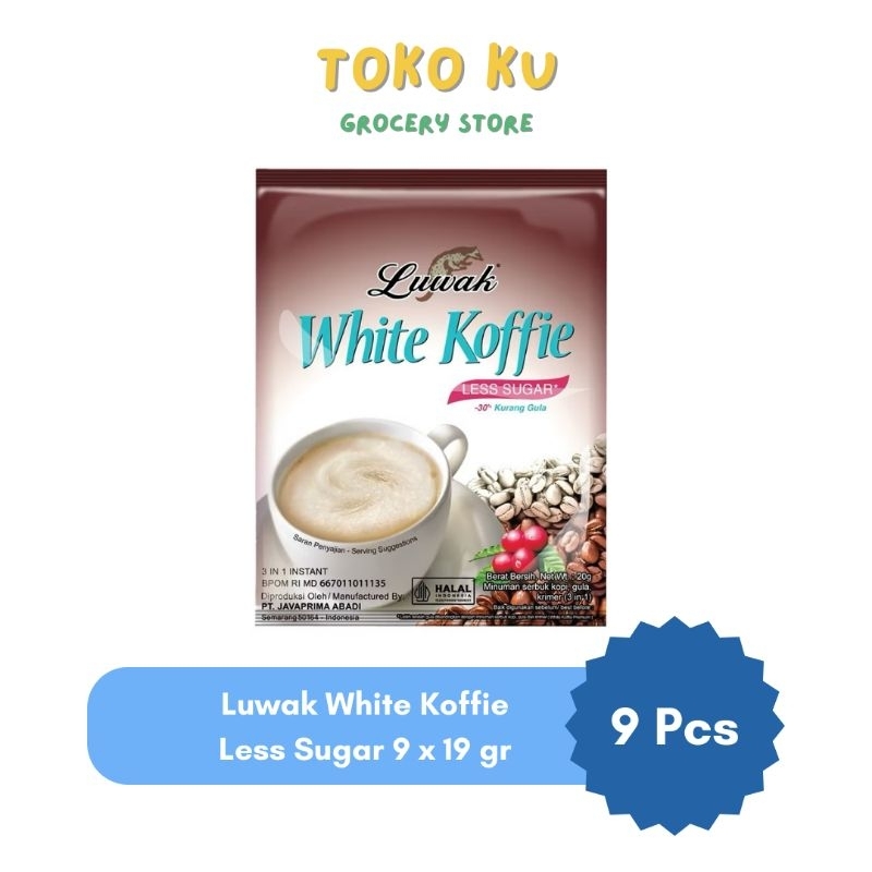 

Luwak White Koffie Less Sugar 10x20 gr (Renceng)
