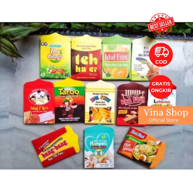 

Isi 5 & 10 Pcs Amplop Lebaran Idul Fitri 2024 Viral Snack / Uang / Kue Lebaran Unik dan Lucu