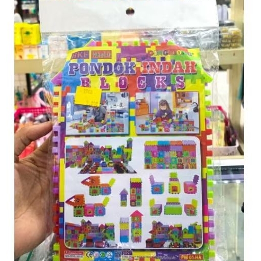 Mainan Puzzle Pondok Indah Blocks / Puzzle Bongkar Pasang / Banguna Rumah Puzzle Blocks