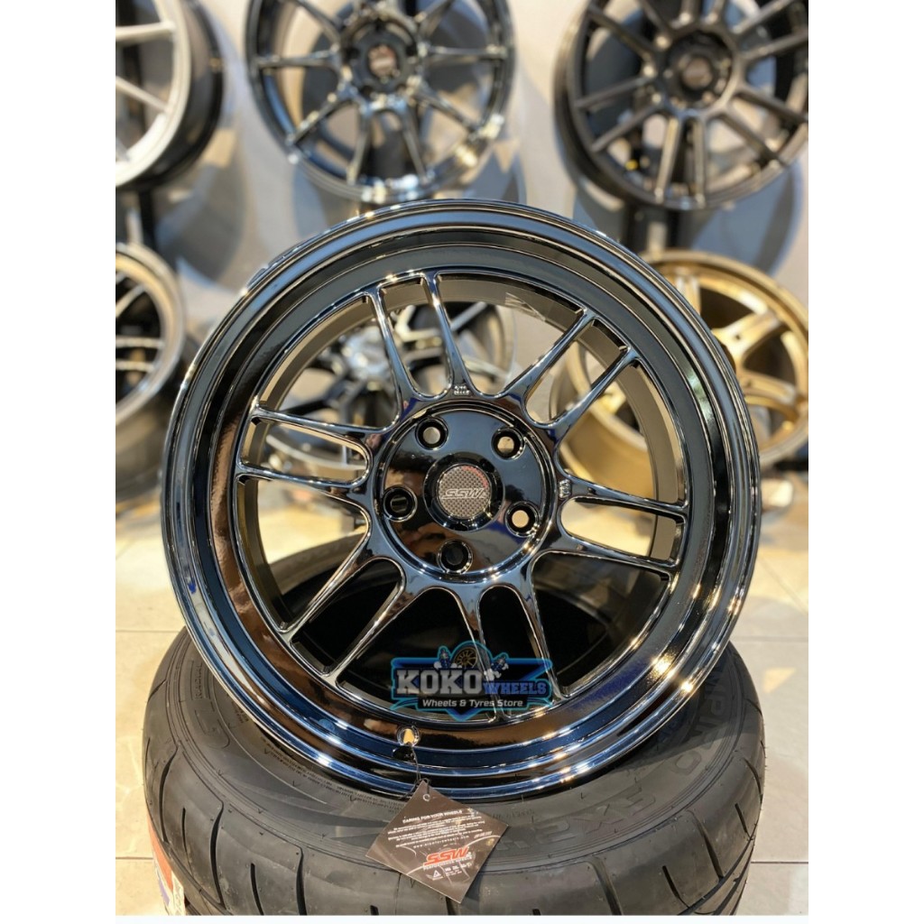 Velg racing SSW Rpf1 Black crome R17 untuk mobil Crv Hrv Rush Ertiga innova Dll