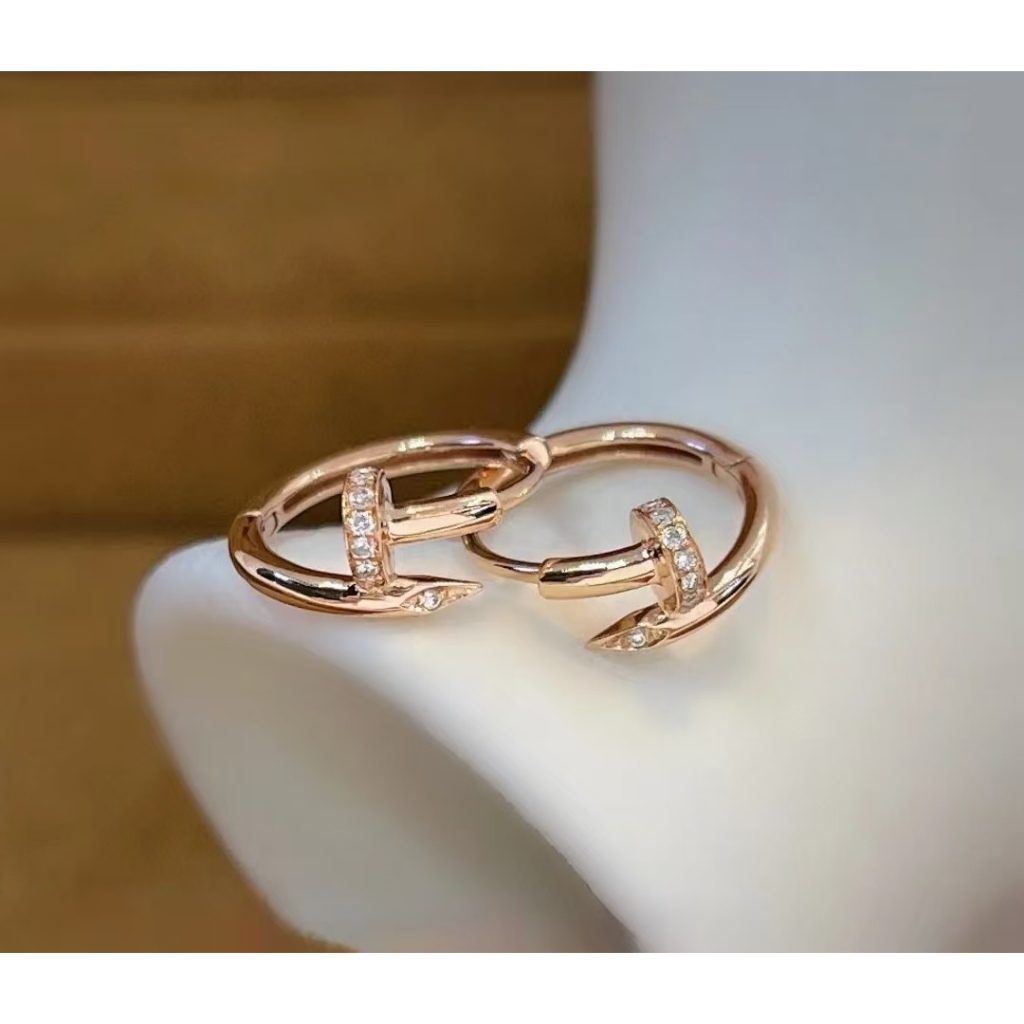 Cincin emas mawar gadis bermimpi, anting, anting, pasangan