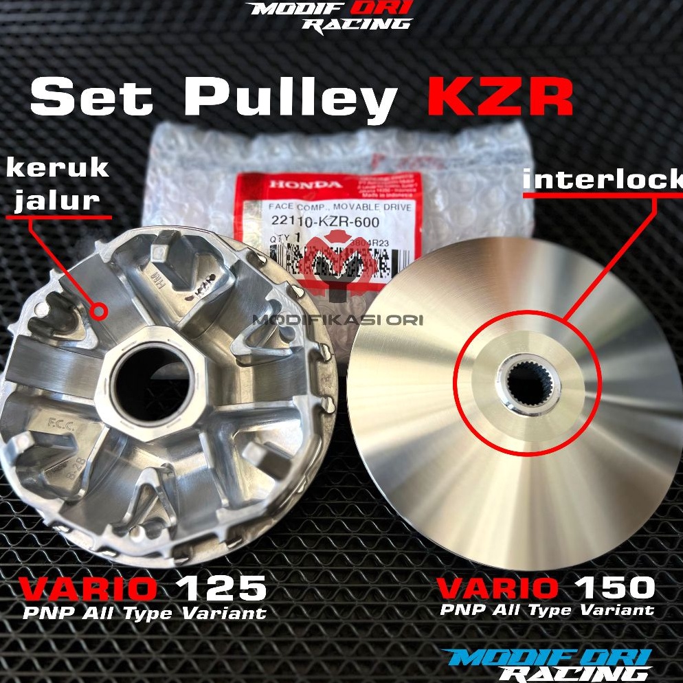 BOOMING Rumah Roller Vario PULLEY VARIO CUSTOM ET BUBUT  KEROK JALUR PART ORIGINAL PULI KODE KZR VAR