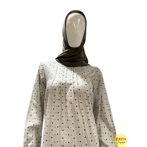 CRESSIDA LADIES GAMIS MOTIF BUNGA WARNA CREAM L8E54 K099