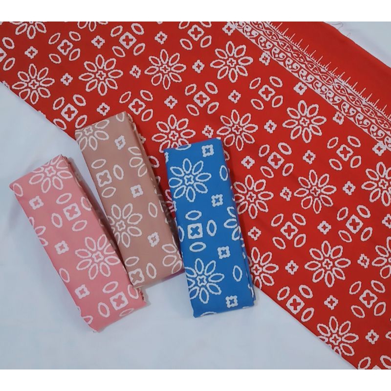 Batik cap.bunga seroja