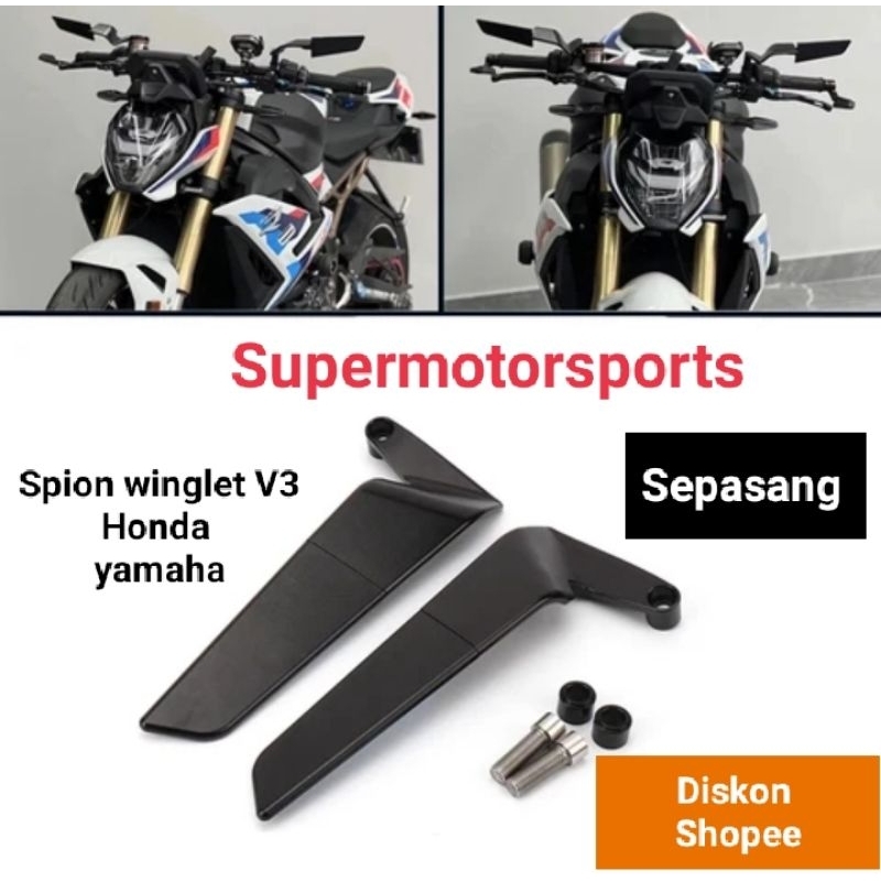 Spion winglet V3 Model Ducati Spion Variasi New NMAX Aerox Genio Vario 160 PCX Adv Vixion satria Fu 