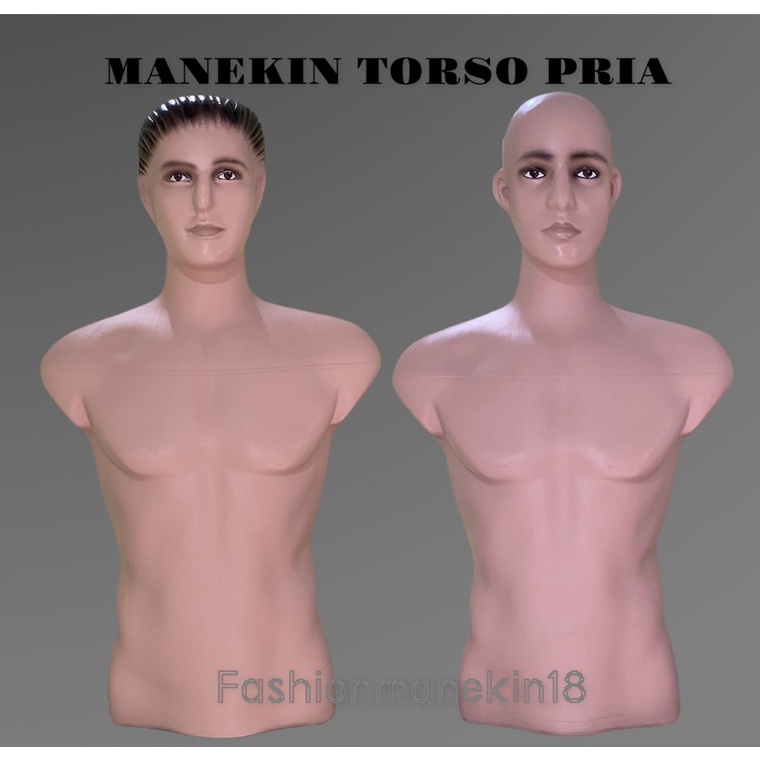 HOTSALE MANEKIN PRIA SETENGAH BADAN SAMBUNG KEPALA  PATUNG BAJU ATASAN COWOK
