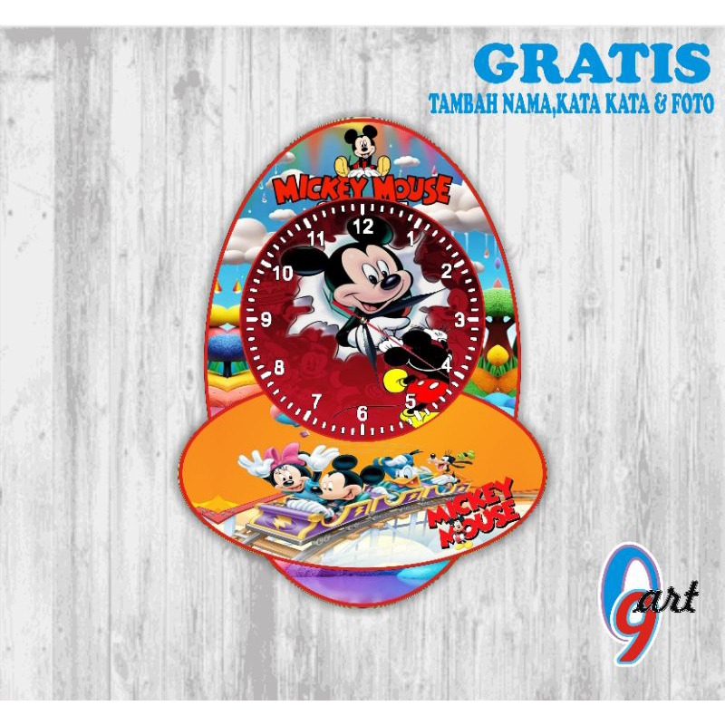 Jam Dinding Karakter Jumbo / Jam Dinding Aesthetic / Hiasan Dinding