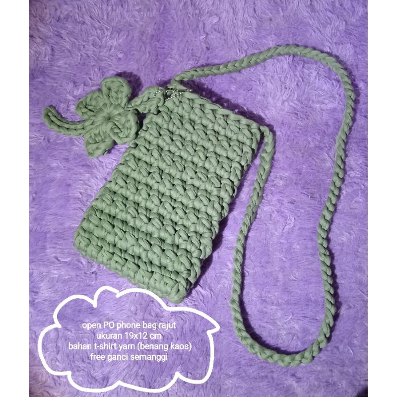 NJ_Craft phone bag t-shirt yarn