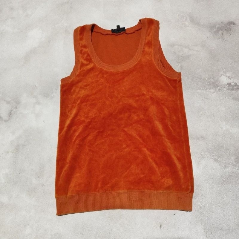 Baju kaos singlet pria APC orange